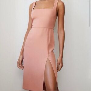 Aritza Babaton pink square neck 90s slip dress Size 2 perfect condition